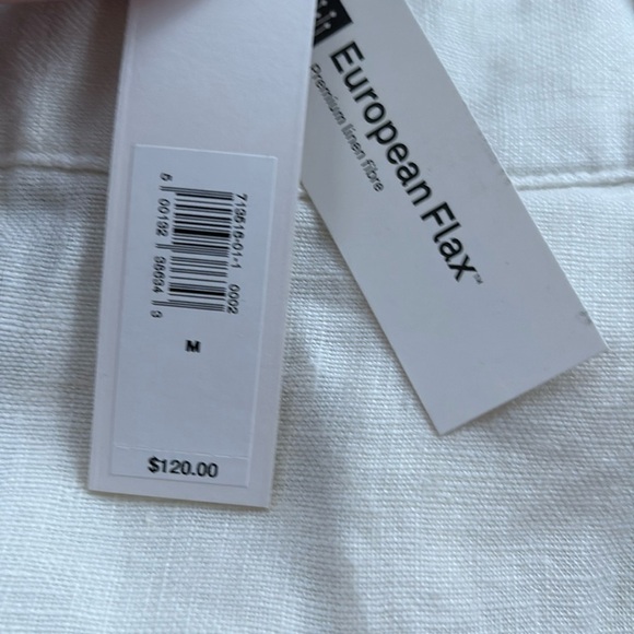 NWT Banana Republic The Everyday Wide Leg Linen Cream White Pant Sz M (#713516) - Picture 5 of 7